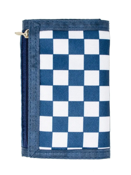 Boys Wallet - Blue Checkered