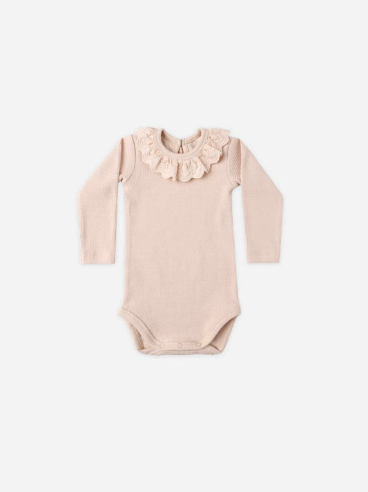 Ruffle Collar Bodysuit - Antique