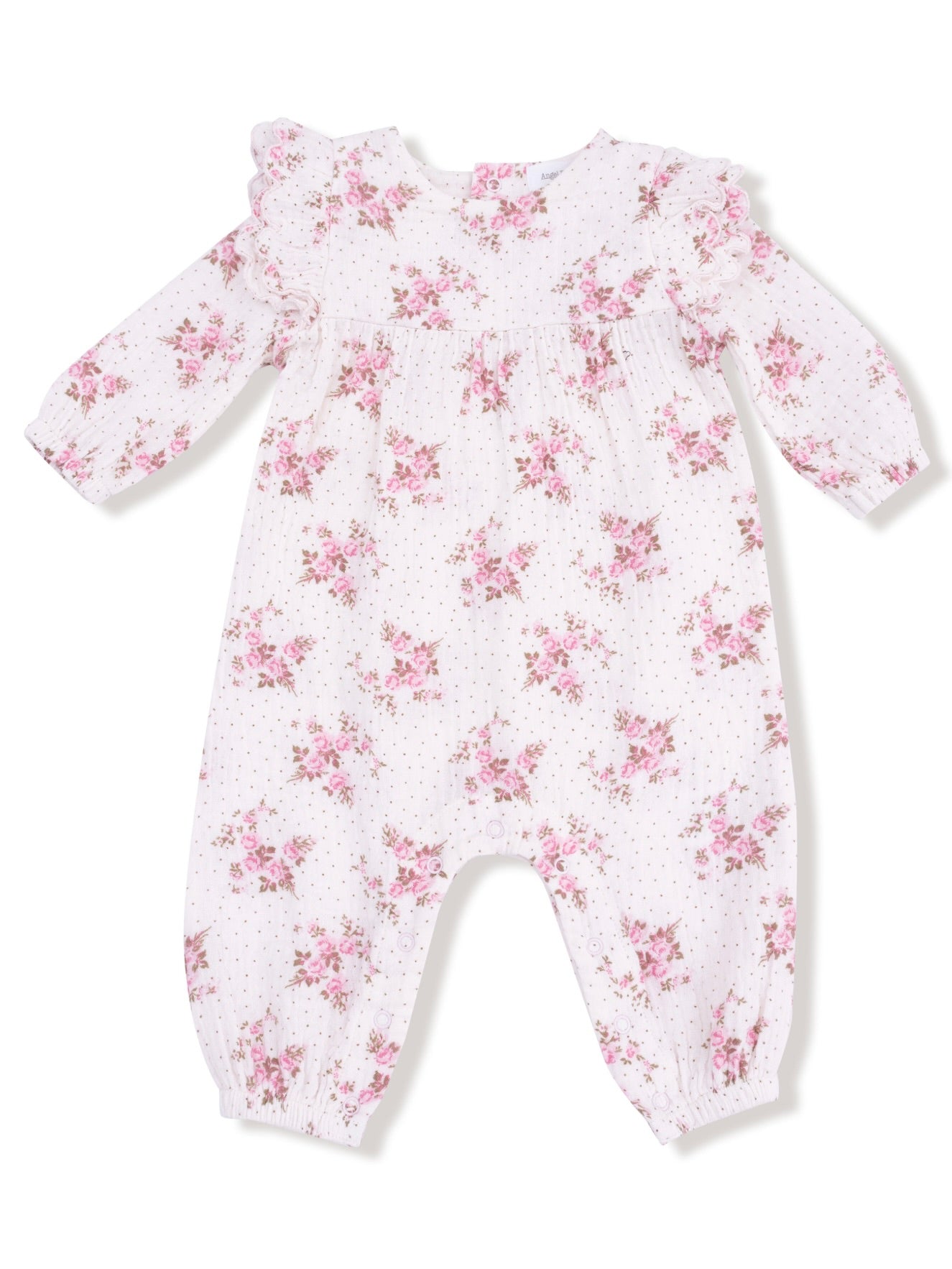 Belle Rosette L/S Petal Ruffle Romper