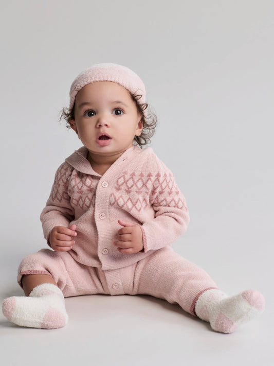 CC Baby Fair Isle Onesie - Dusty Rose