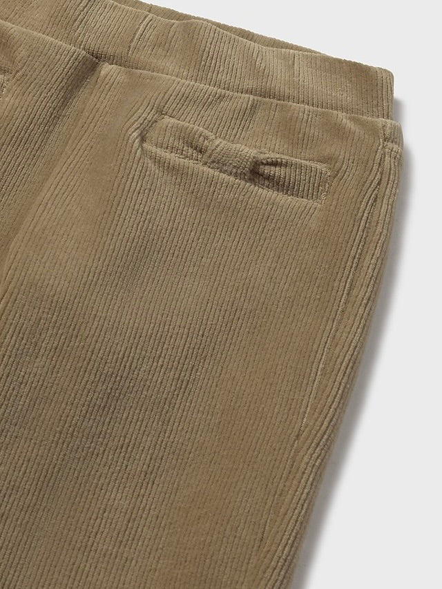 Basic Cord Knit Legging - Camel