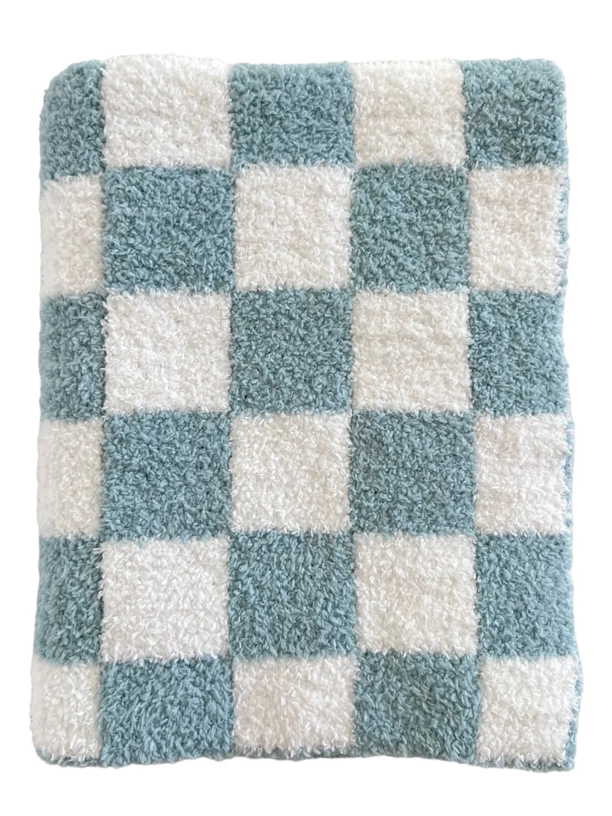 Phufy Bliss Checkerboard Blanket - Powder Blue