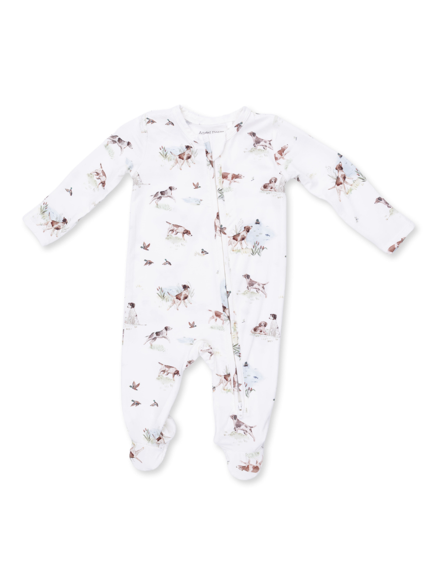 Pointer Pups and Duck Buddies Zipper Footie