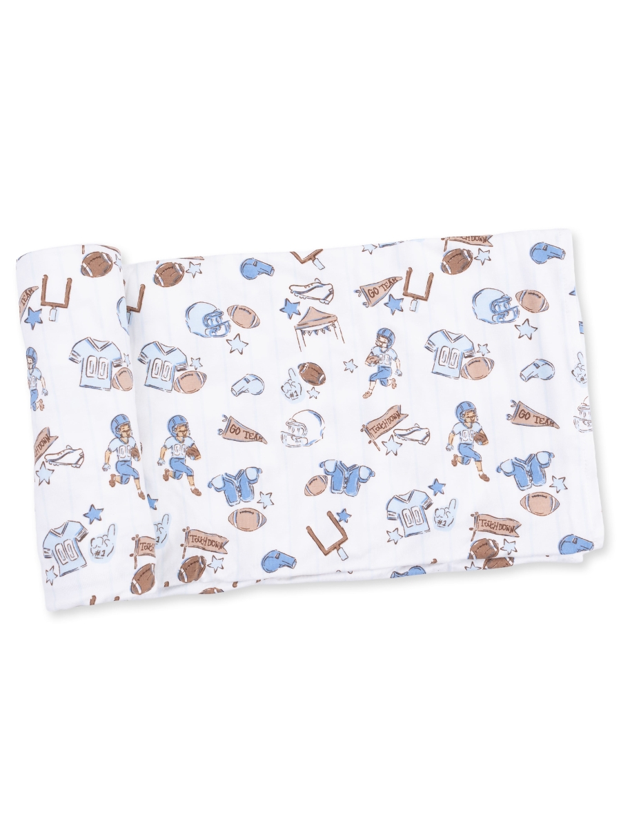 Football Nursery Swaddle Blanket