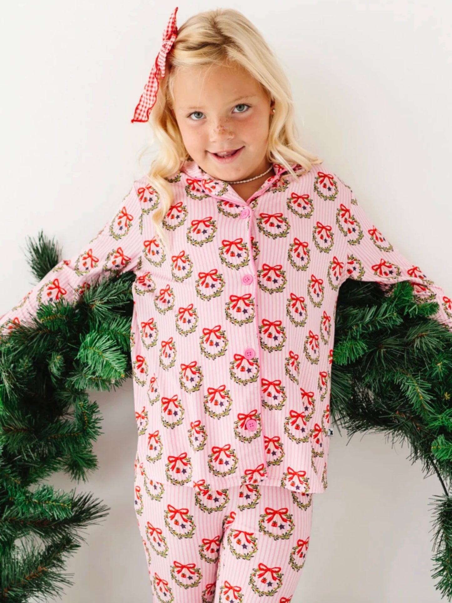 Pink Wreaths Flare Leg Lounge Set