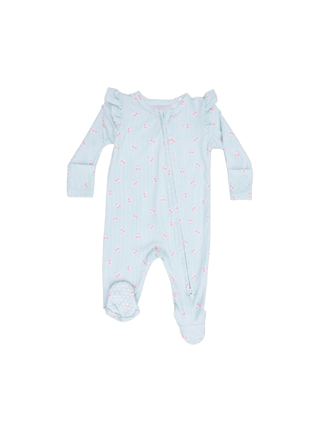 Tiny Cherry Stripe Footie