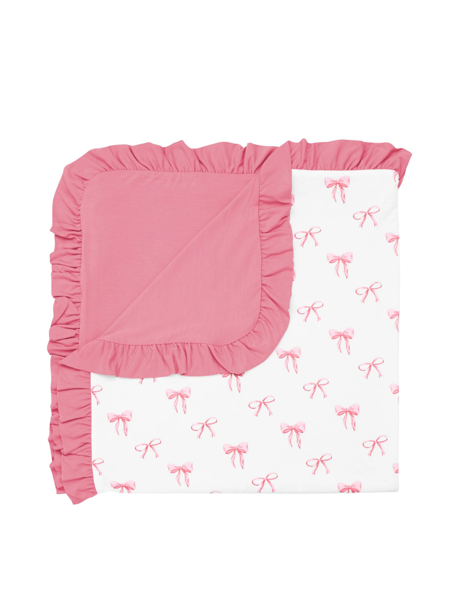 Ruffle Baby Blanket in Bow 0.5 TOG