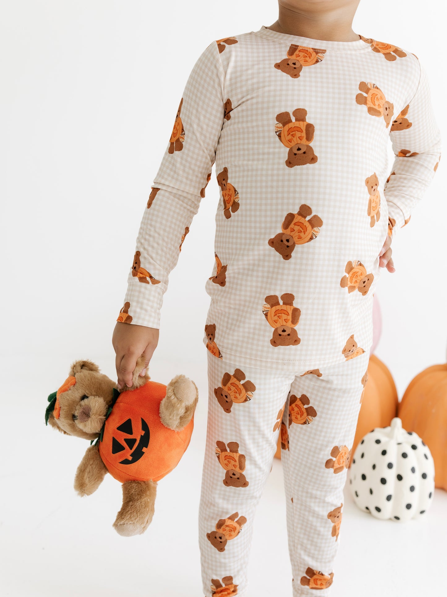 Gingham Little Boo Bear Pajama Set