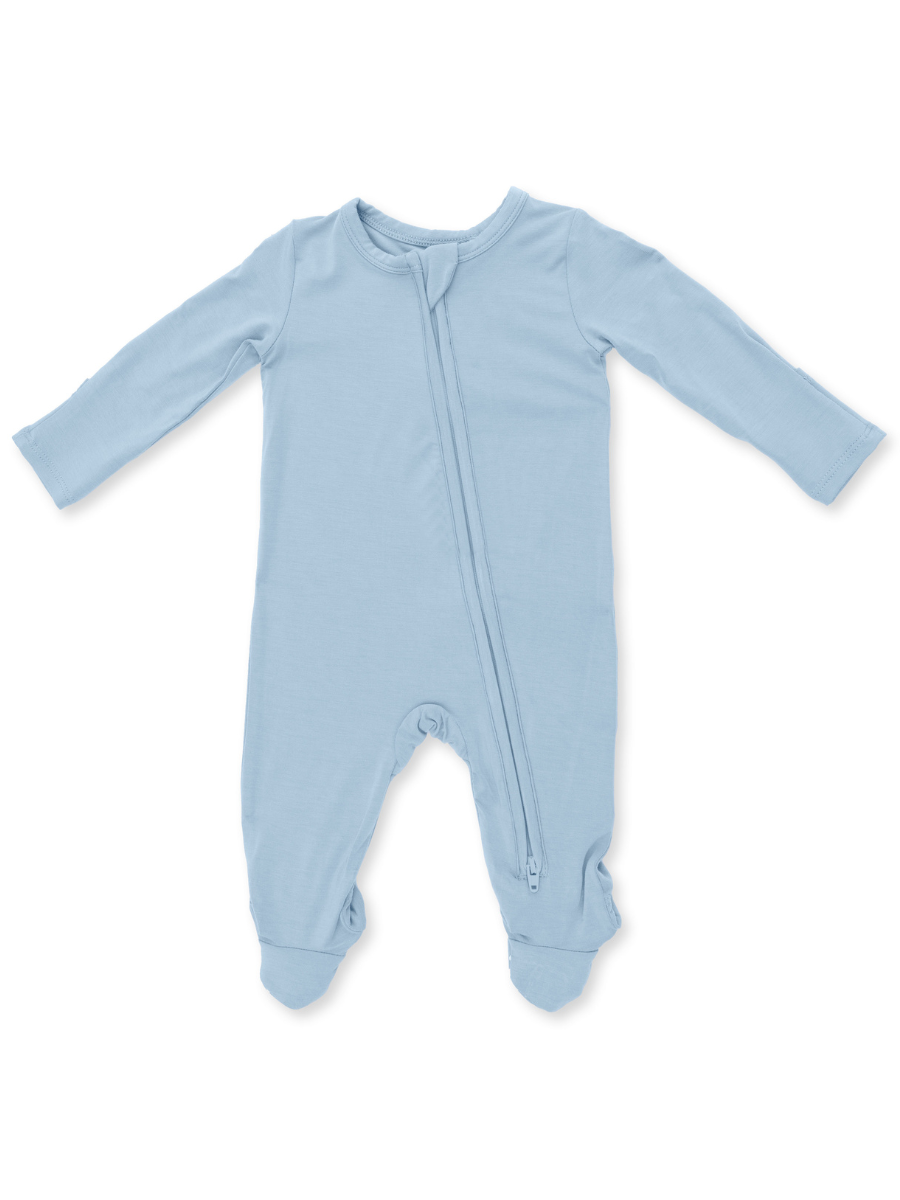 Solid Stone Blue Footie