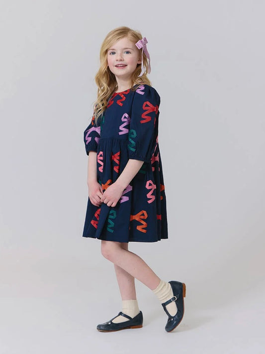 Brooke Dress - Multi Bow Applique