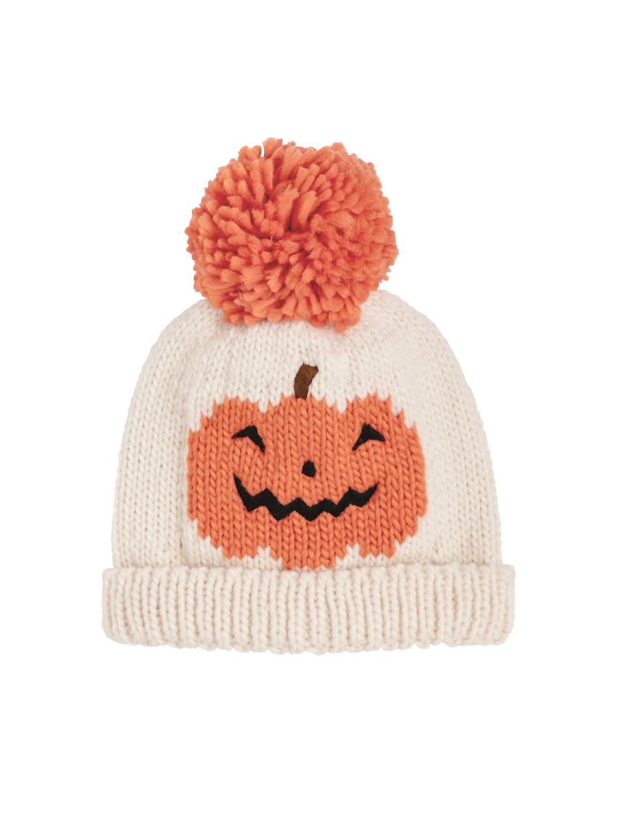 Knit Hat - Jack-O-Lantern (6-18M)