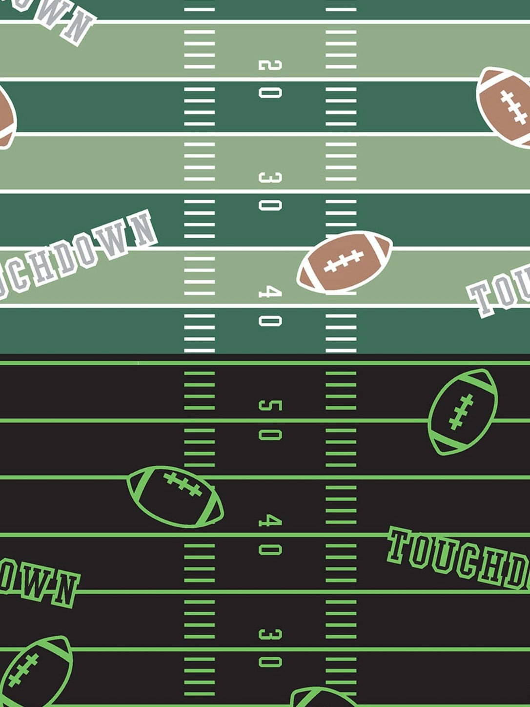 Glow in the Dark Football Field Zipper Romper