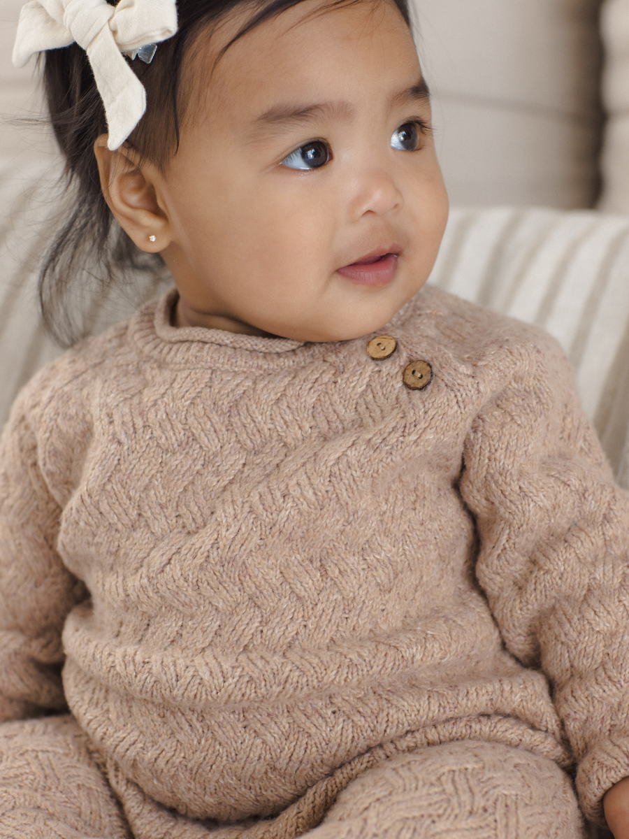 Heather Almond Knit Sweater
