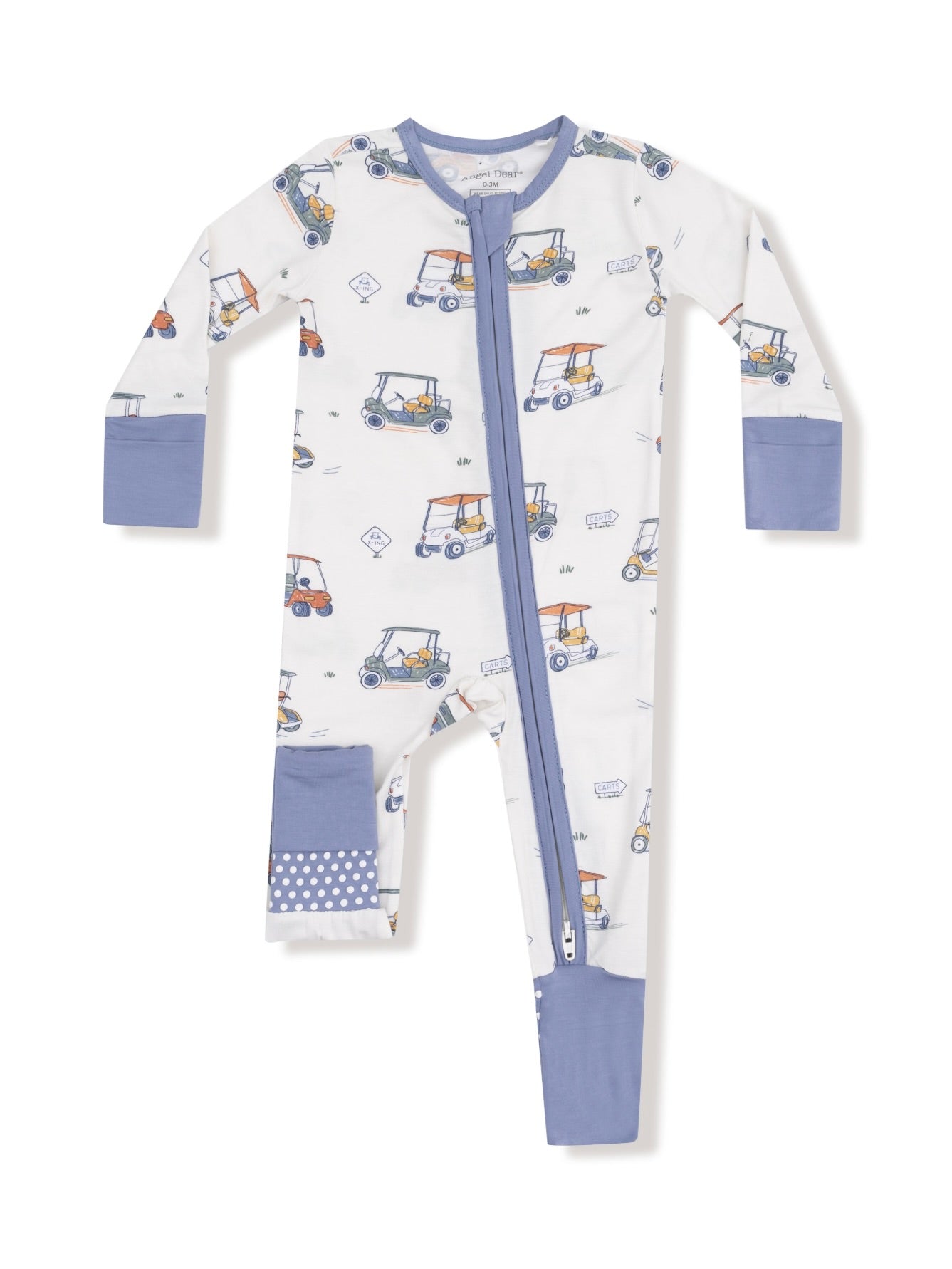 Zooming Golf Carts Zipper Romper