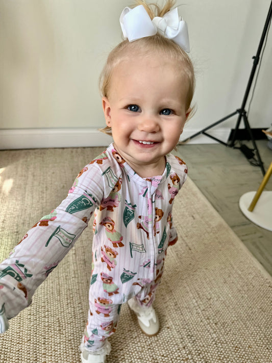 Chitown Teddy's Convertible Footie- PINK