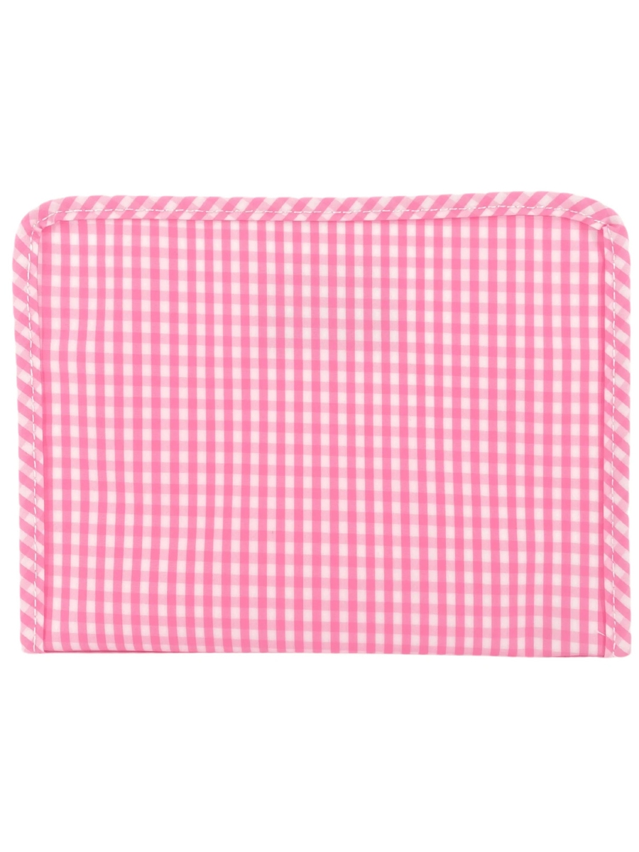 Gingham Pink Roadie Pouch - Large