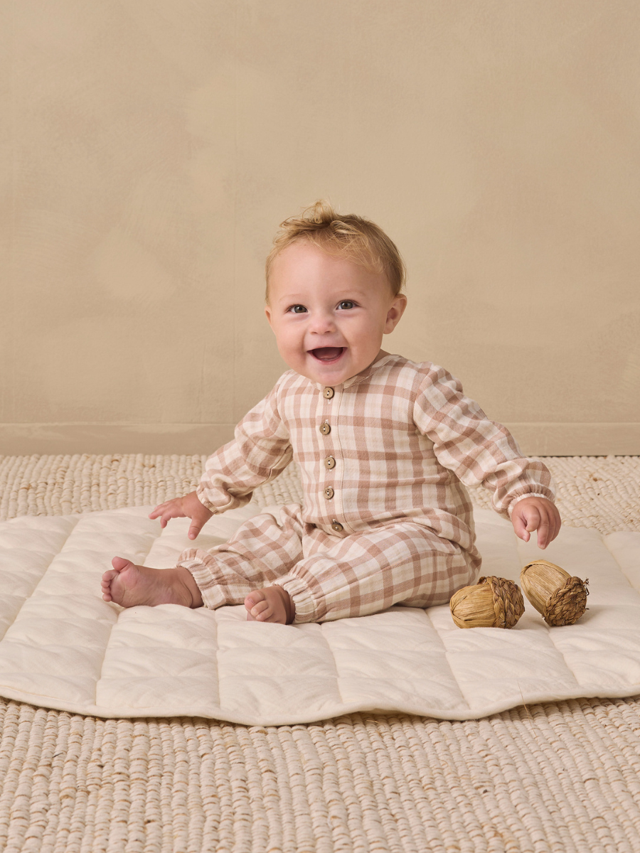 Rustic Plaid Woven Jumpsuit