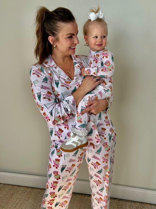 Chitown Teddy's Women's Pajamas- PINK