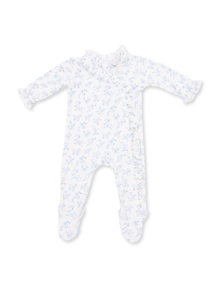 Rose Briar Kimono Ruffle Snap Footie