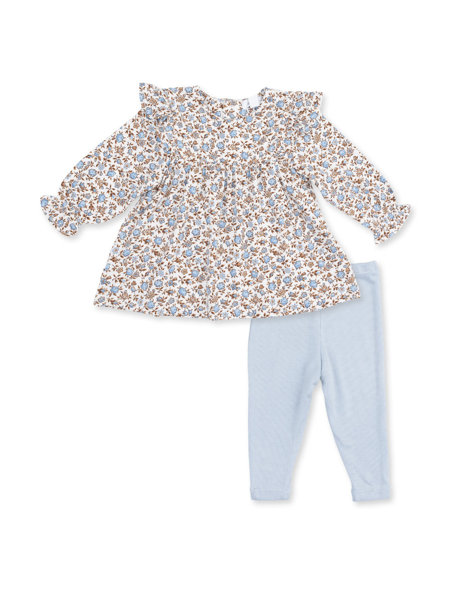 Hazel Floral Ruffle Tunic + Legging