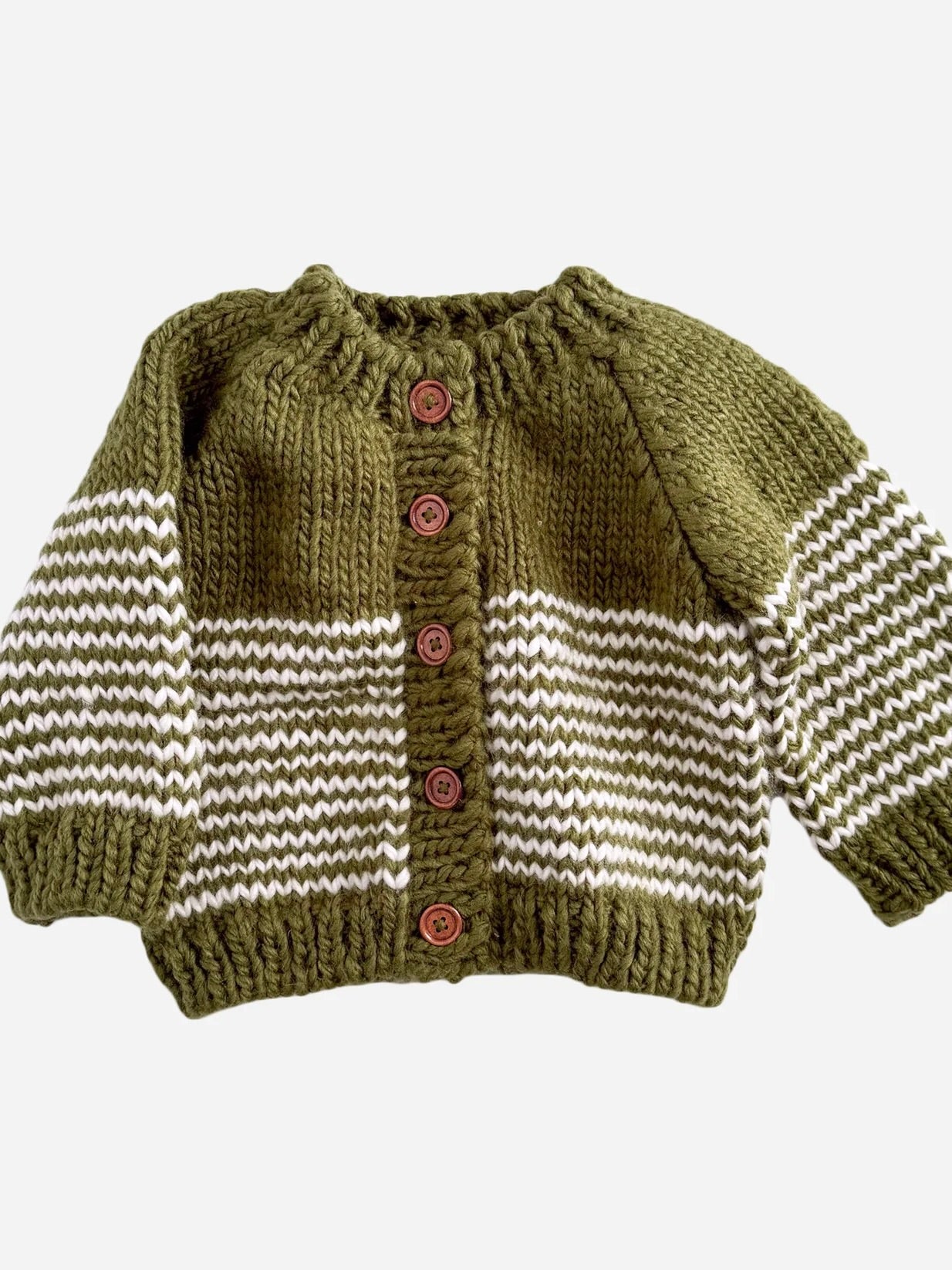 Moss Stripe Cardigan
