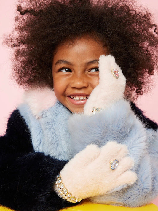 Cotton Candy Jeweled Gloves