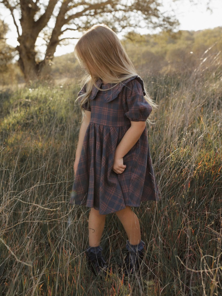 Midnight Plaid Camille Dress
