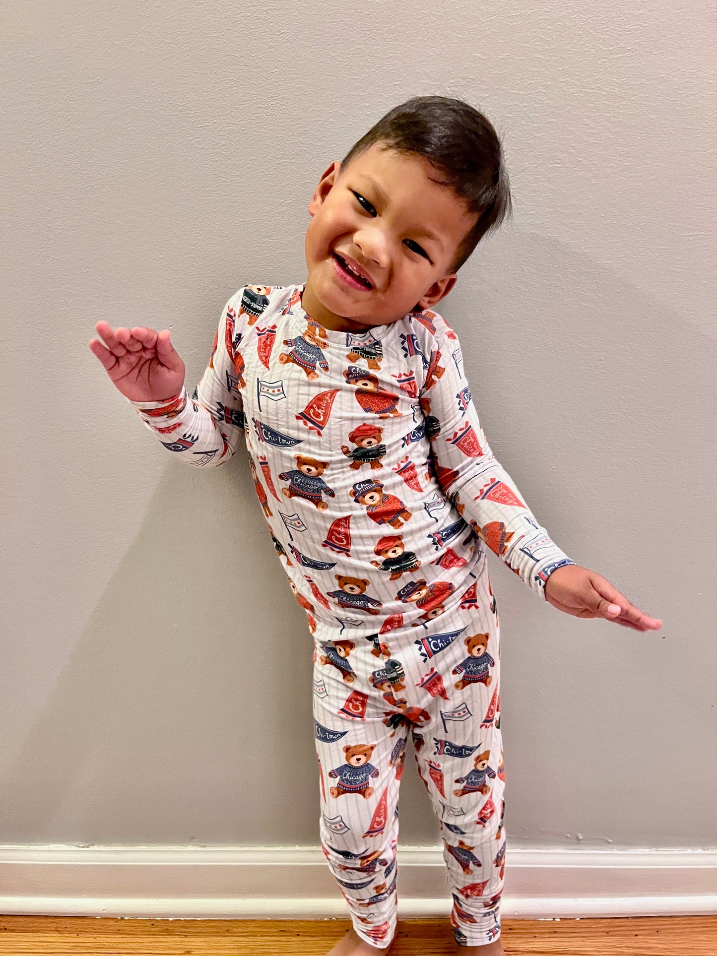 Chitown Teddy's Kids Pajamas- BLUE