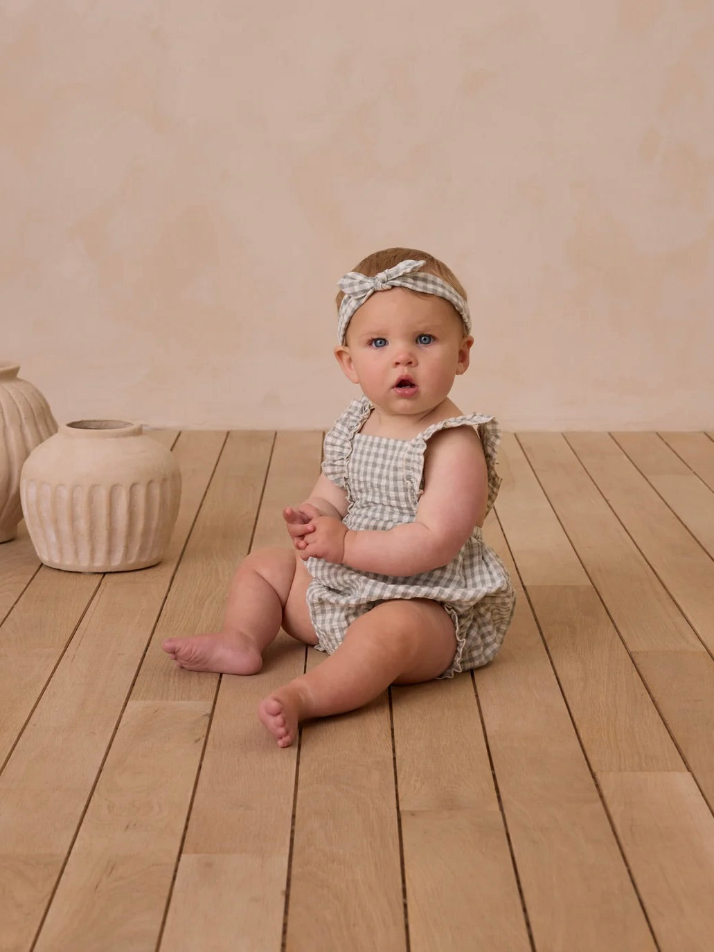 Eucalyptus Gingham Chiara Romper