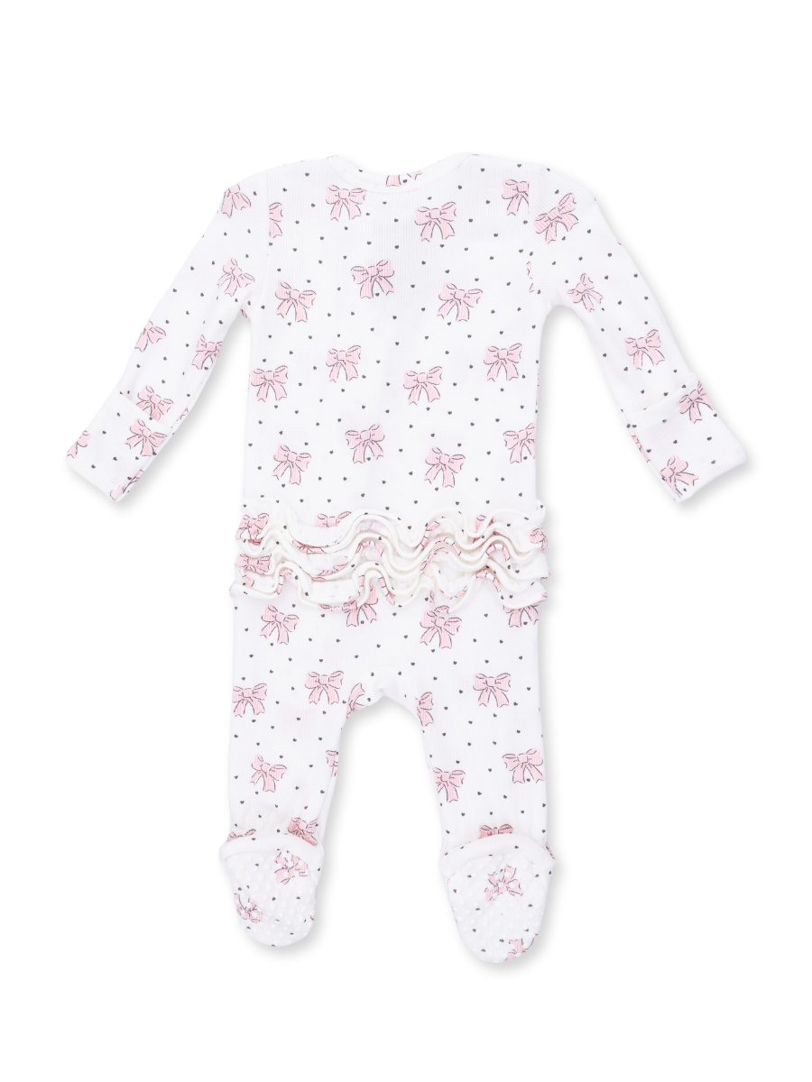 Bows and Hearts Footie