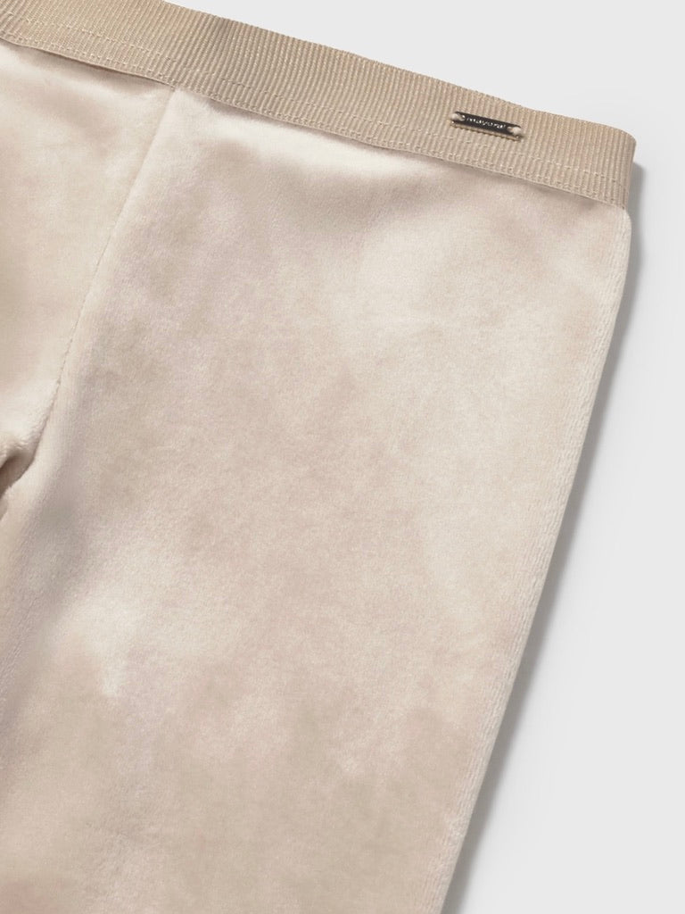 Basic Velvet Leggings - Light Tan