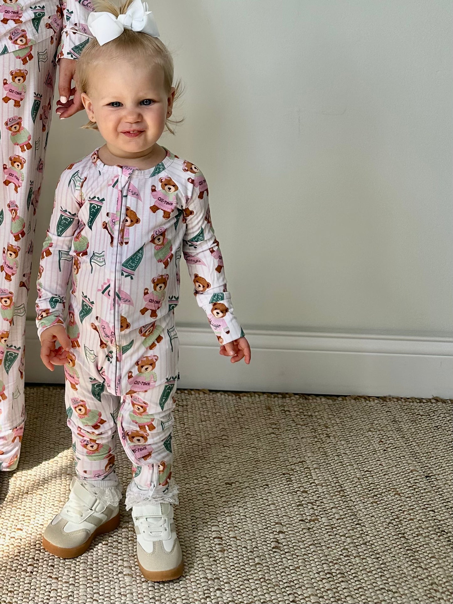 Chitown Teddy's Convertible Footie- PINK