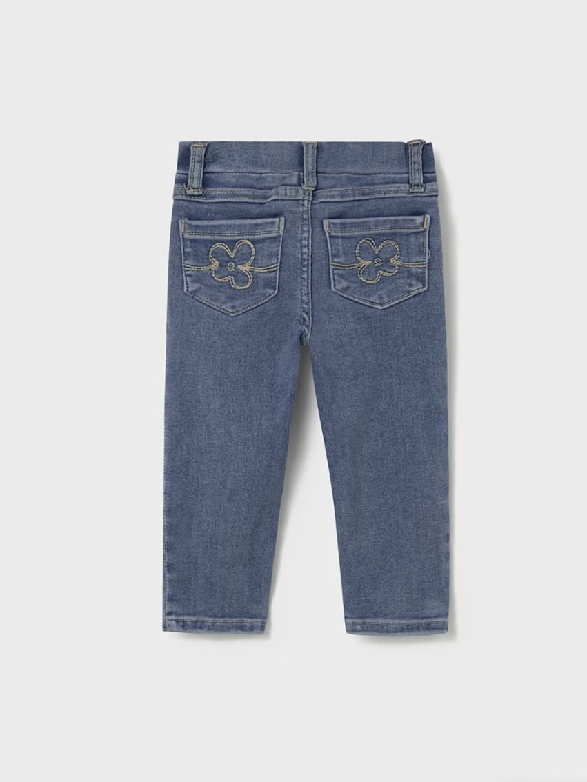 Floral Pocket Denim Pants