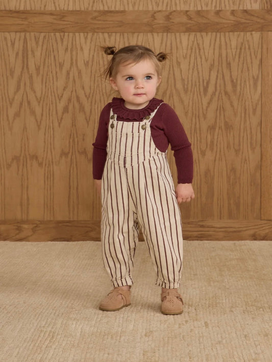 Burgundy Stripe Vintage Overall