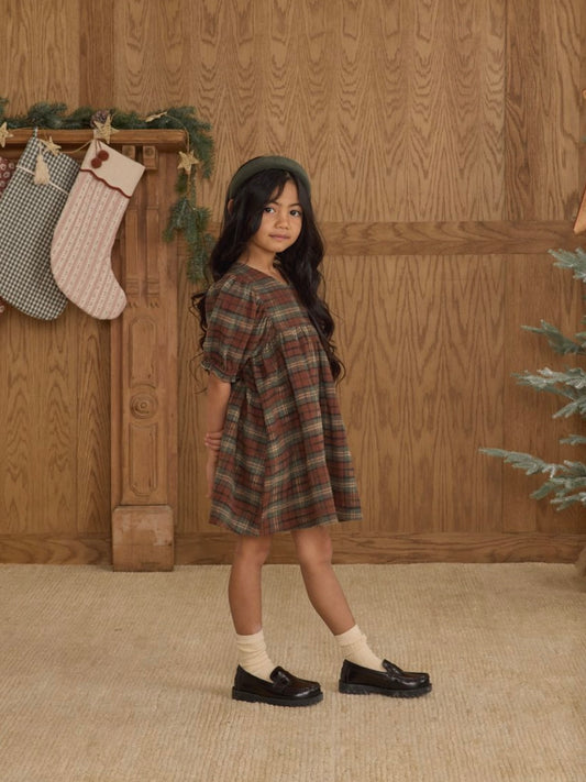 Evergreen Holiday Plaid Jolene Dress