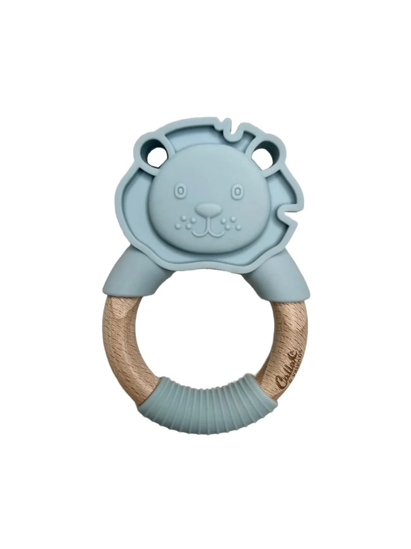 Lion Silicone Teether - Powder Blue