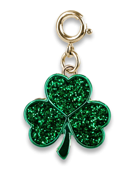Charm It! Gold Glitter Shamrock Charm