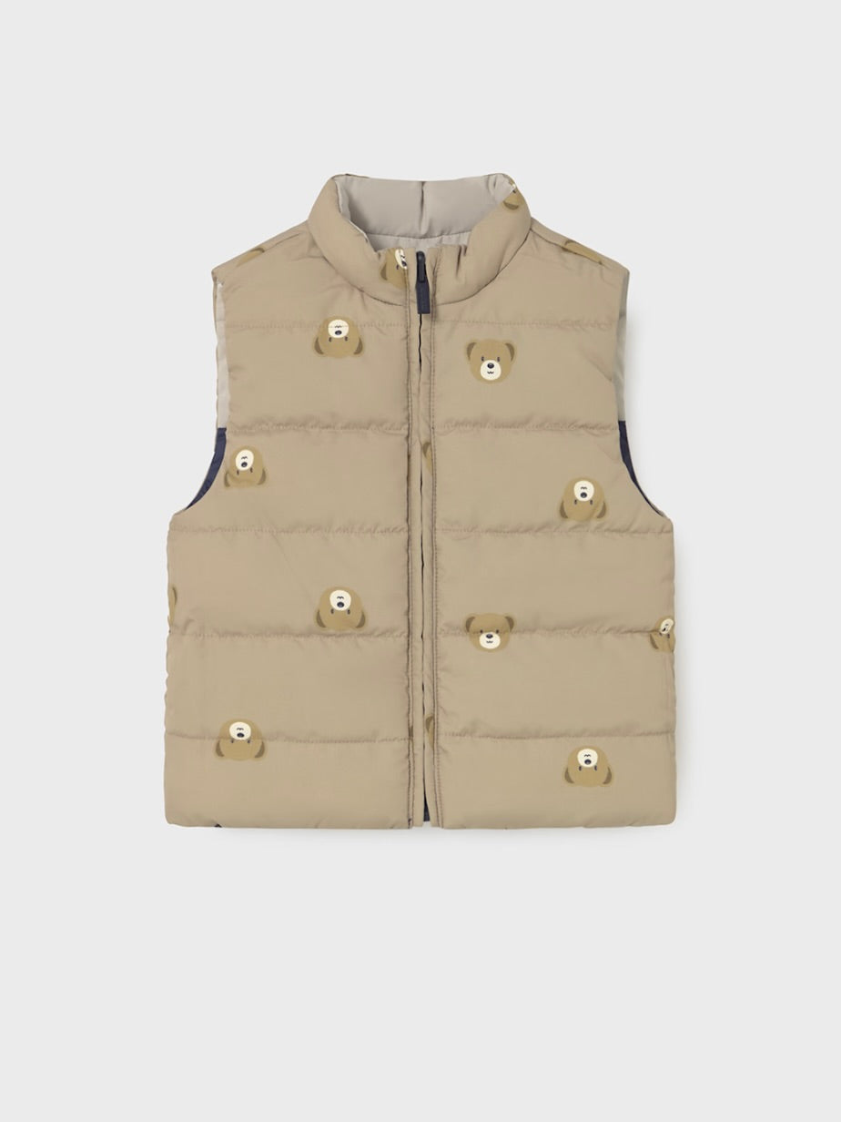 Reversible Vest - Navy/Tan
