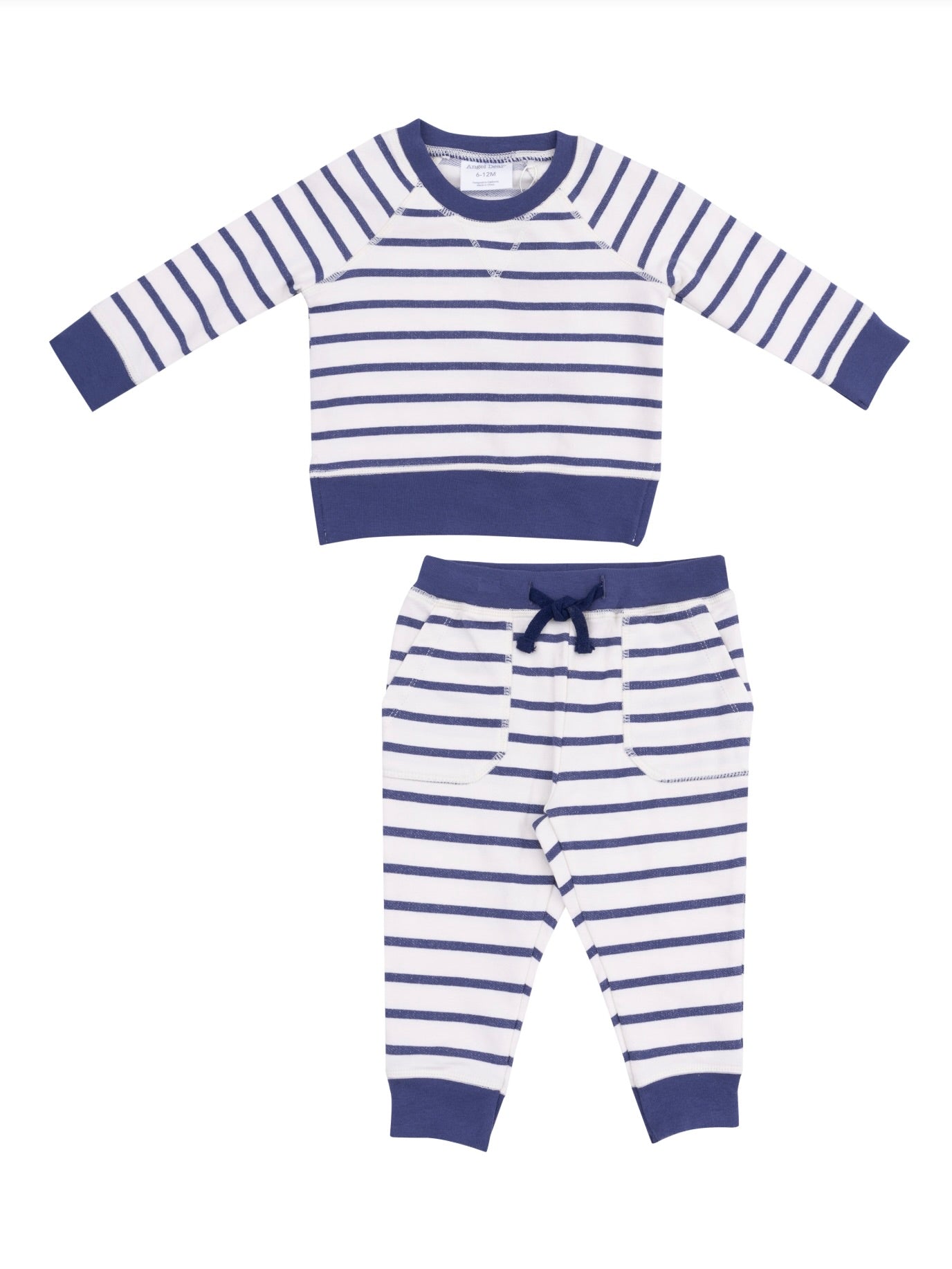 Navy Stripe French Terry Sweatshirt + Jogger
