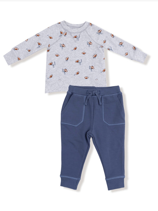 Football Field Goal Raglan Sweatshirt + Jogger