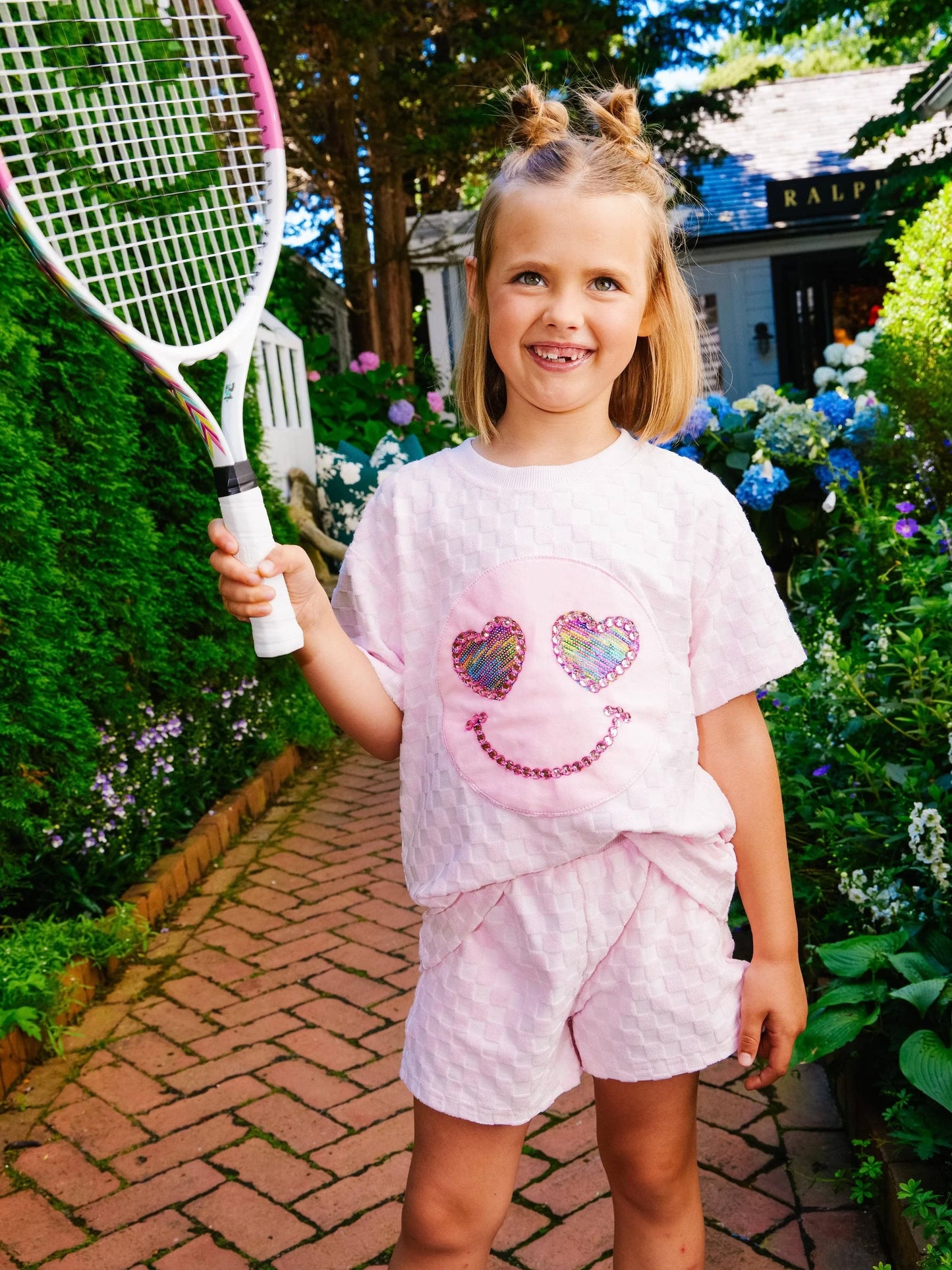 Emoji Sparkly Short Set