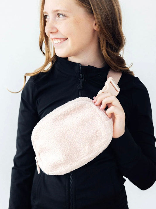 Fleece Belt Bag - Light Pink