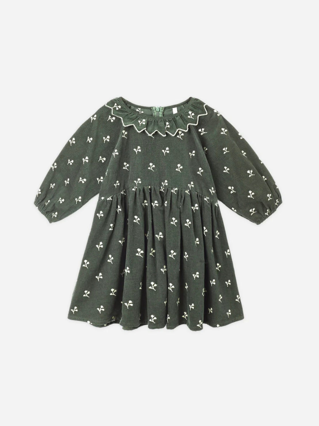 Evergreen Blossom Embroidery Freya Dress