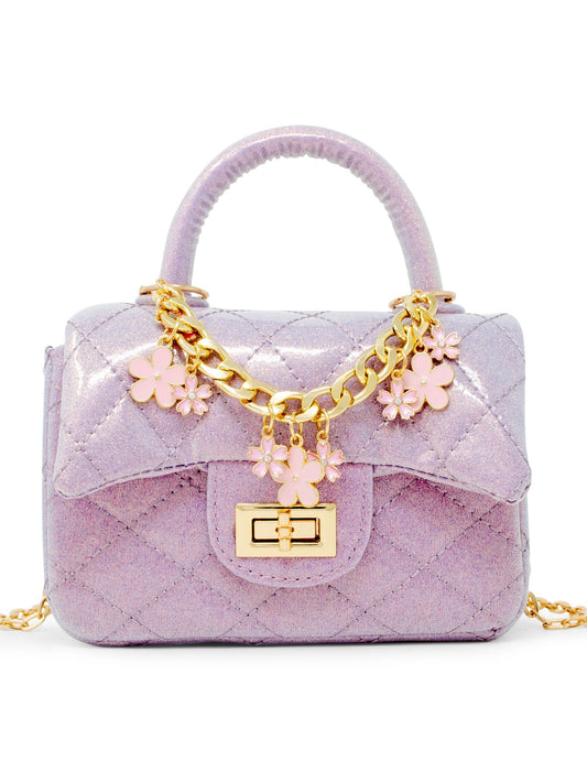Classic Sparkle Top Purse - Baby Purple