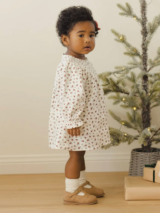 Smocked Dress - Winter Ditsy