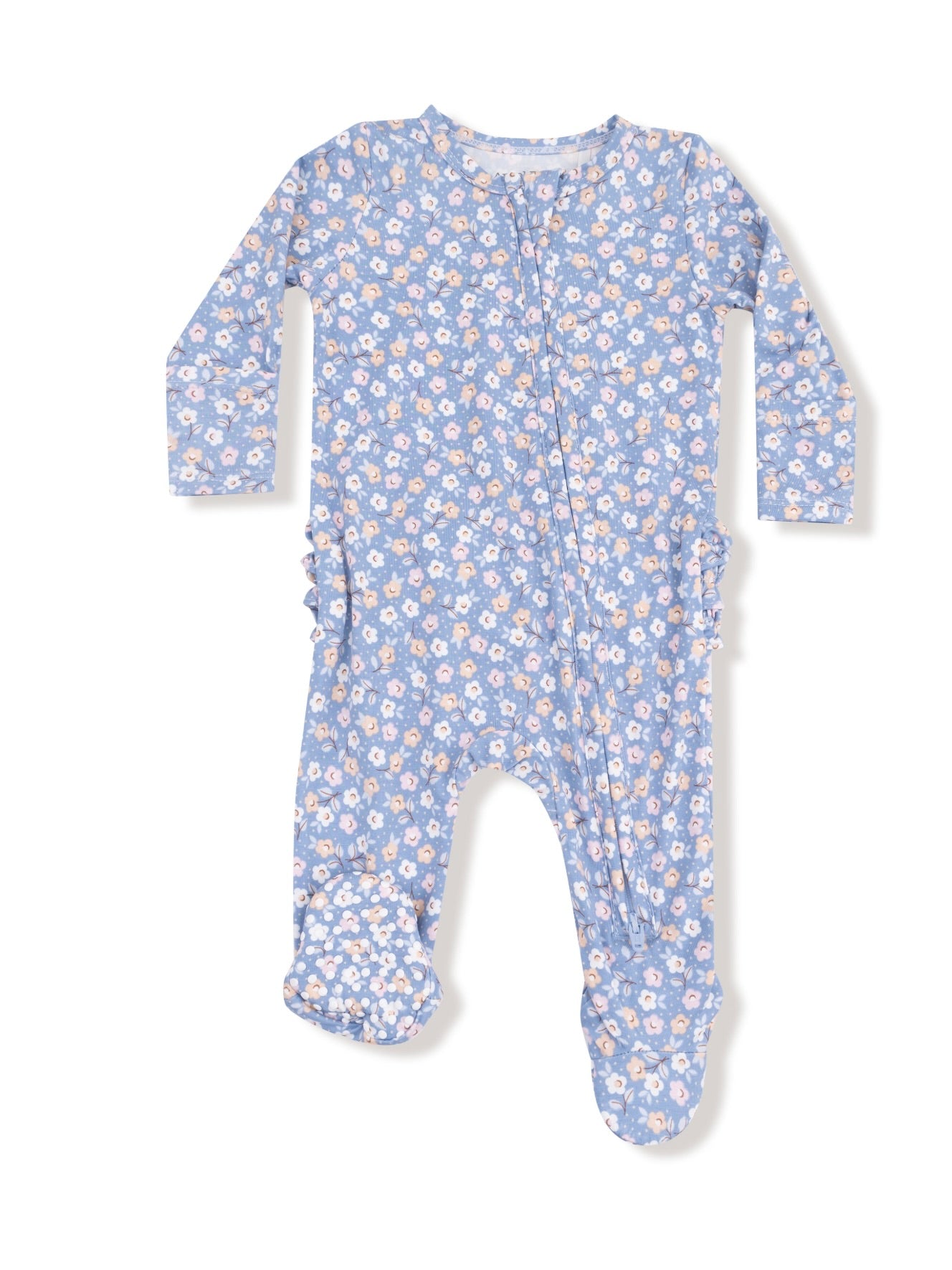 Country Calico Ruffle Footie