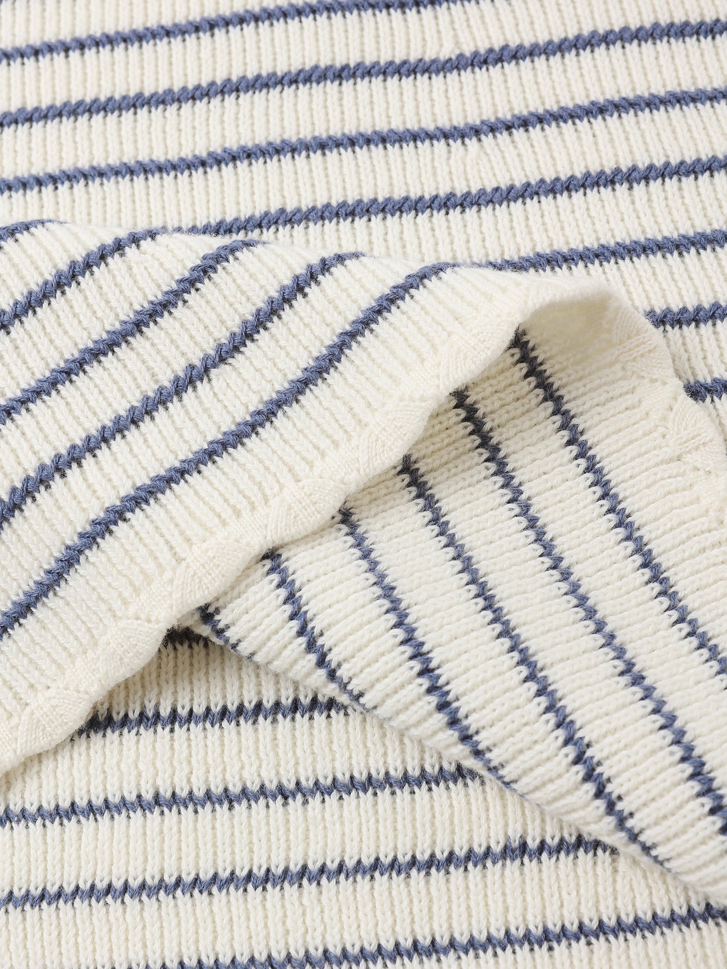 Marine Stripe Crochet Tank Mini Dress