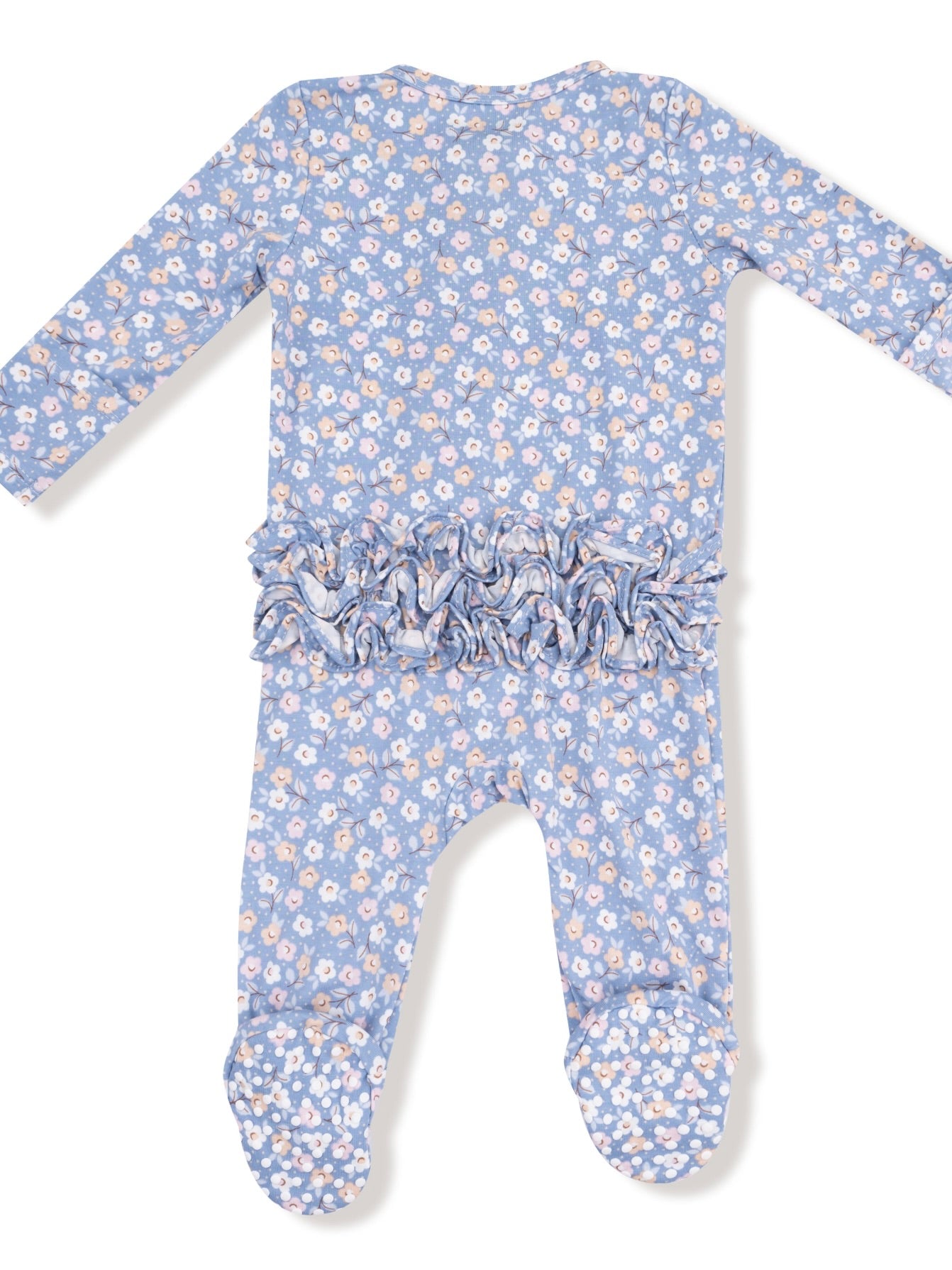 Country Calico Ruffle Footie