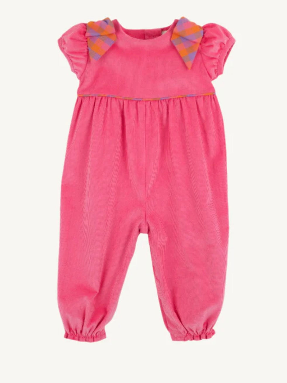 Romany Rose & Autumn Punch Plaid Ryleigh Romper