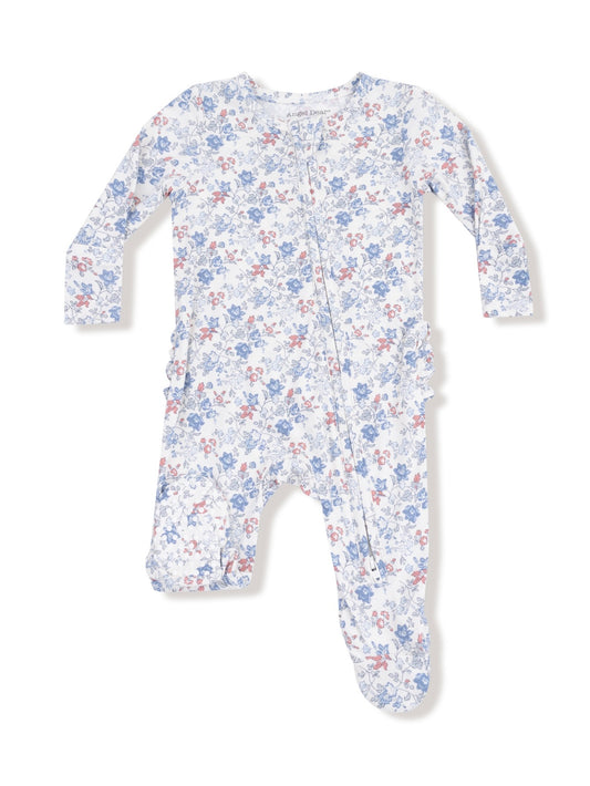 Country Girl Floral Ruffle Footie